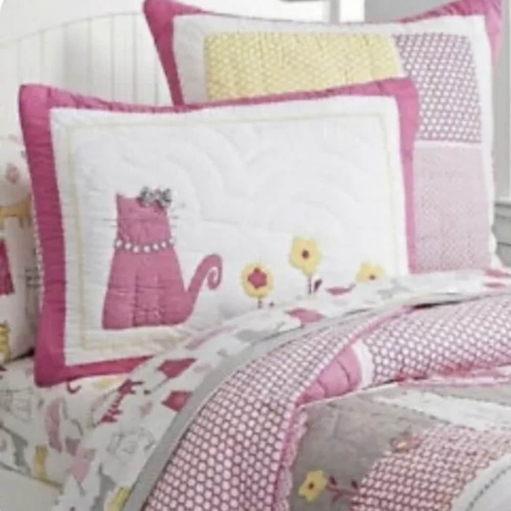 Pottery Barn Kids Kitty Quilted Sham